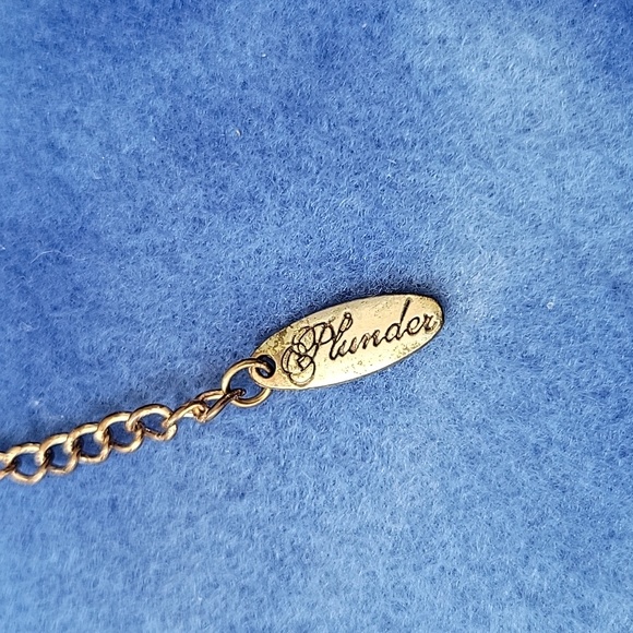 Plunder Design Bracelet - Antique Gold with Faux Turquoise - Picture 3 of 5